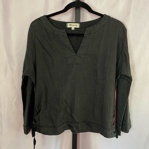 Madewell Denim Side Lace Top, size XS